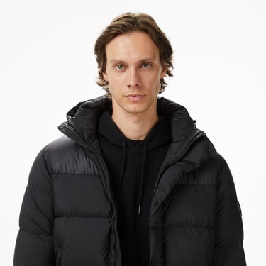  Tommy Hilfiger Mix Down Erkek Siyah Puffer Mont