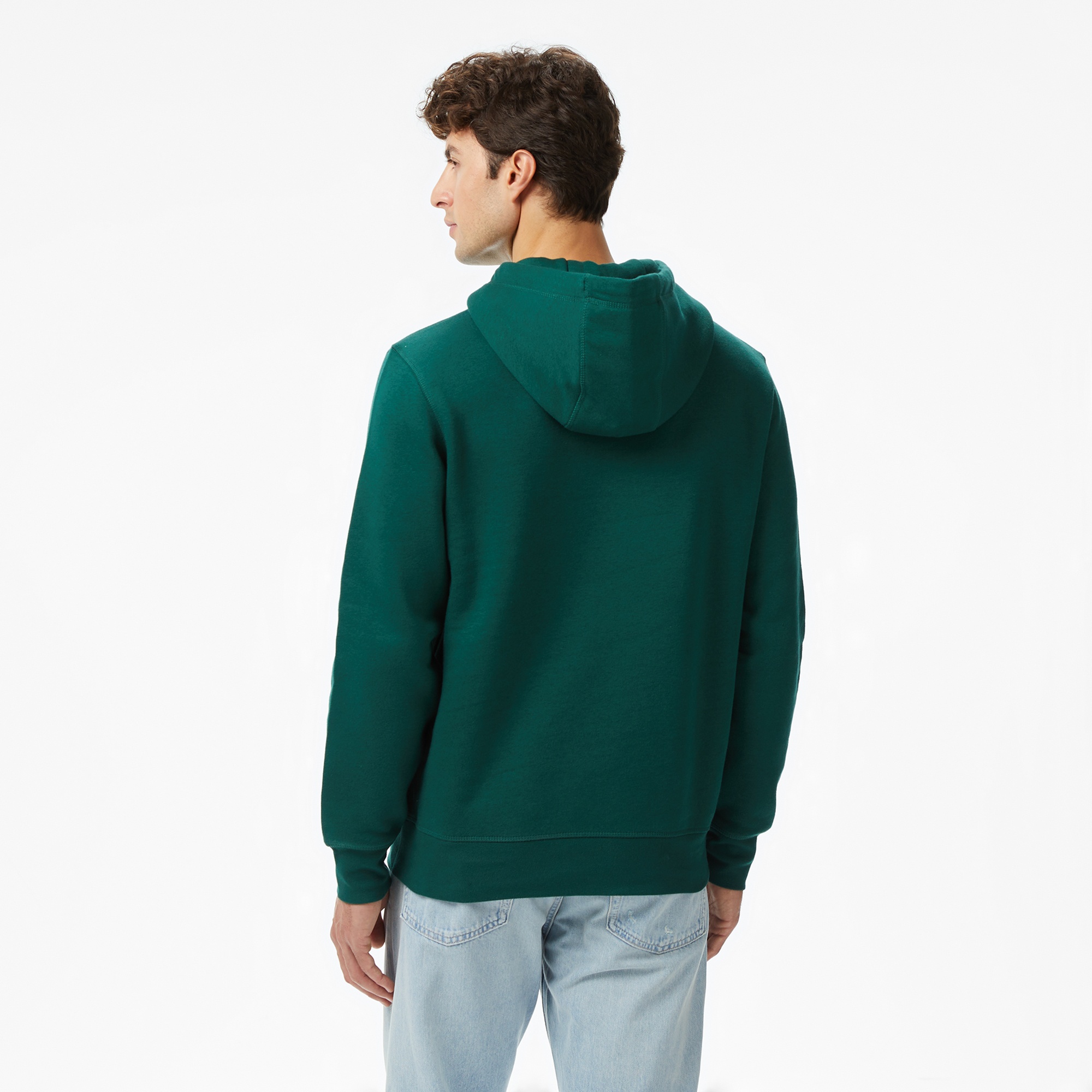 Tommy Hilfiger Logo Erkek Yeşil Hoodie