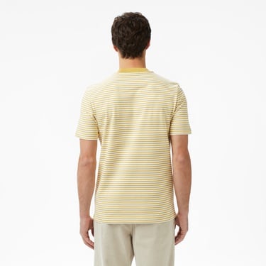  Fred Perry Fine Stripe Erkek Sarı T-Shirt