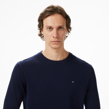  Tommy Hilfiger Pima Mainline Cashmere Erkek Lacivert Kazak