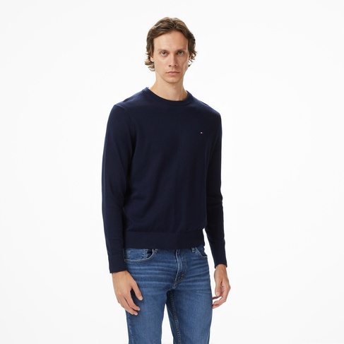  Tommy Hilfiger Pima Mainline Cashmere Erkek Lacivert Kazak