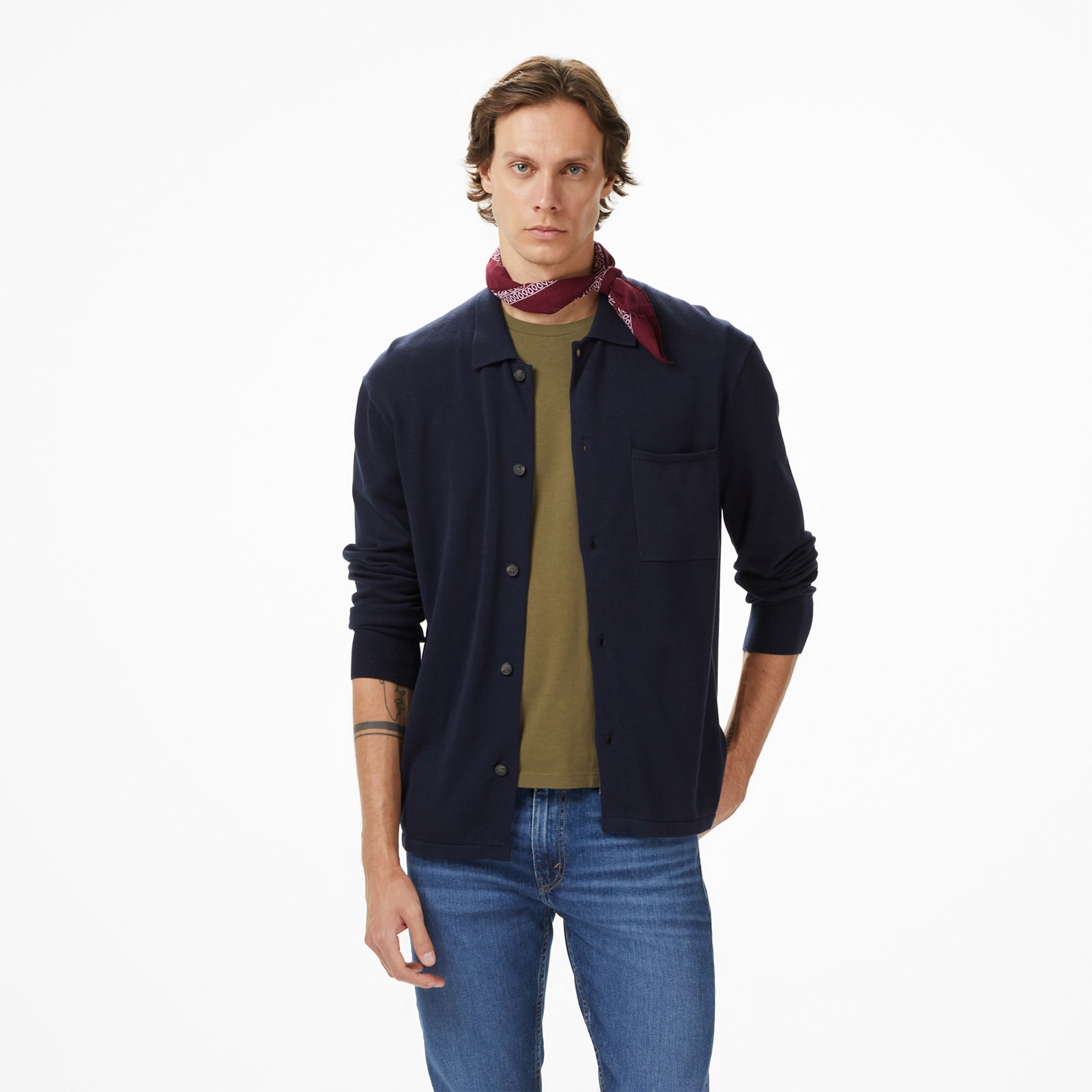 Tommy Hilfiger Core Essential Erkek Lacivert Hırka