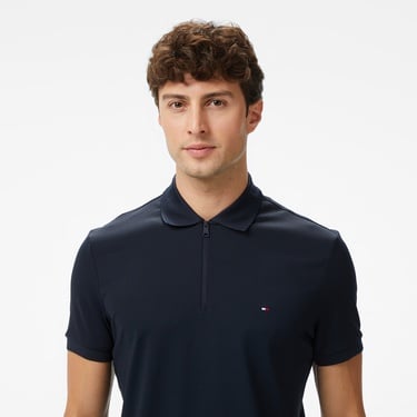  Tommy Hilfiger Performance Pique Erkek Lacivert Polo Yaka T-Shirt
