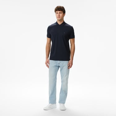 Tommy Hilfiger Performance Pique Erkek Lacivert Polo Yaka T-Shirt