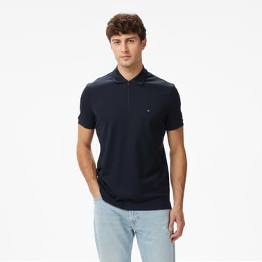  Tommy Hilfiger Performance Pique Erkek Lacivert Polo Yaka T-Shirt
