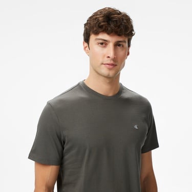  Calvin Klein Classic Monogram Erkek Gri T-Shirt