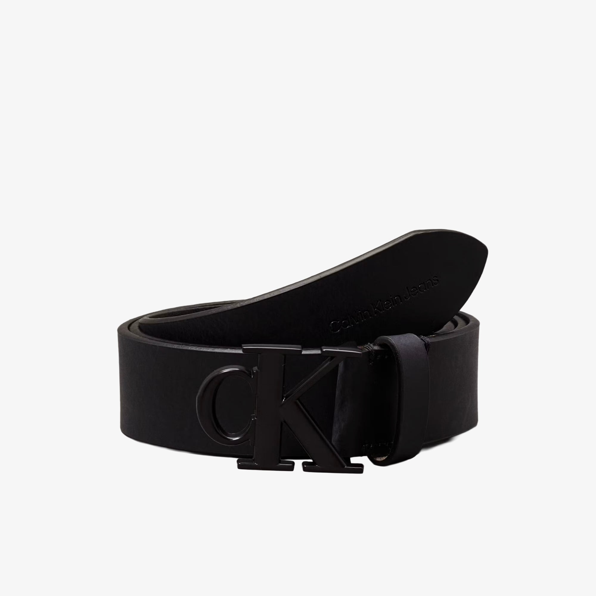  Calvin Klein Monogram Buckle Erkek Siyah Kemer