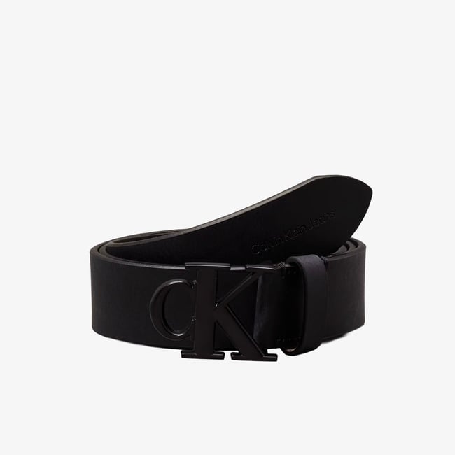  Calvin Klein Monogram Buckle Erkek Siyah Kemer