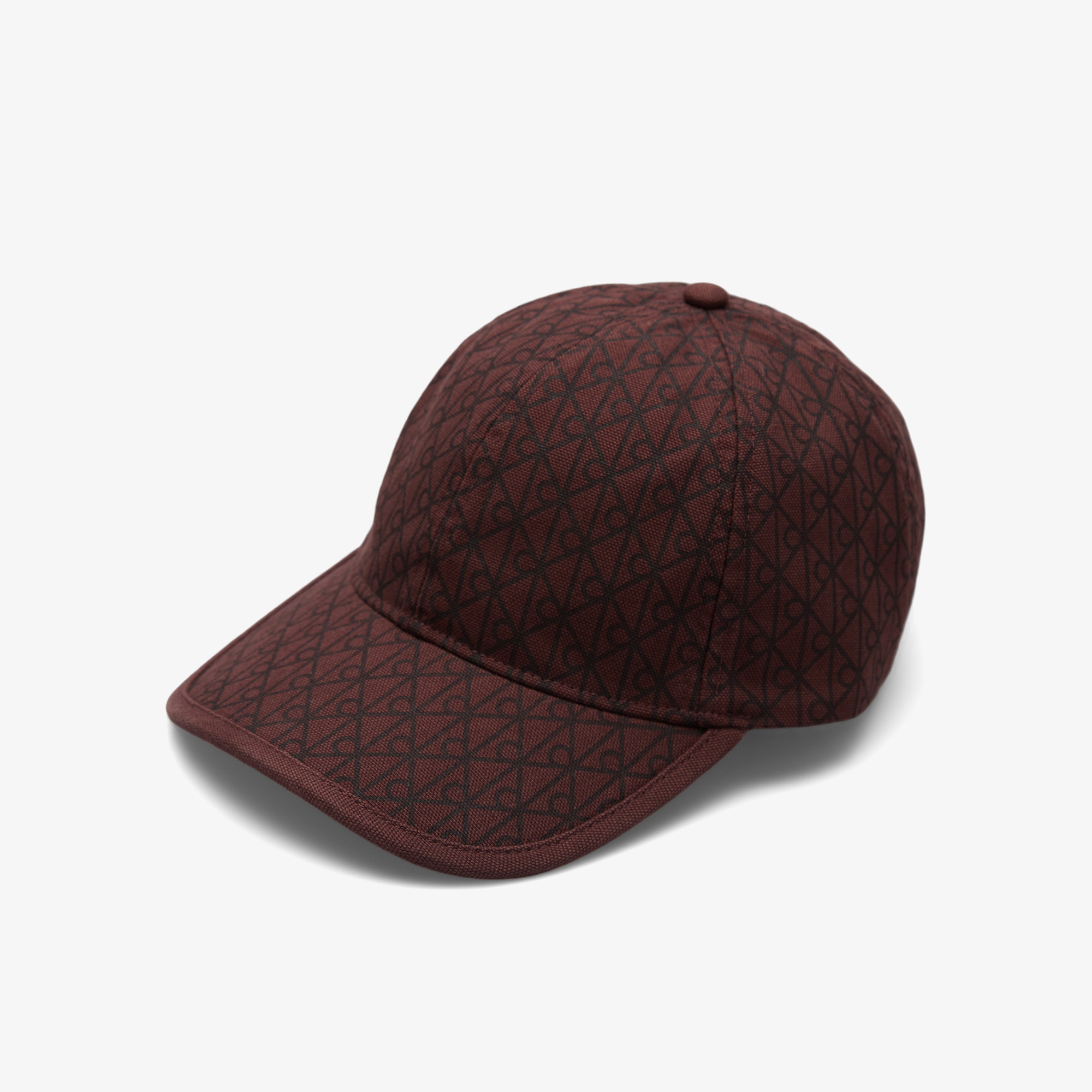 Calvin Klein Emblem Print Leather Patch Kadın Bordo Şapka