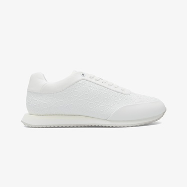  Calvin Klein Runner Lace Up Mono Kadın Beyaz Sneaker