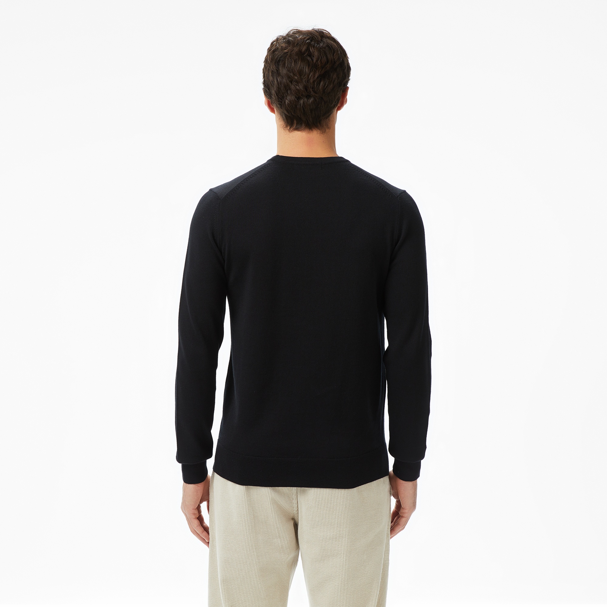 Fred Perry Classic Crew Neck Erkek Siyah Kazak