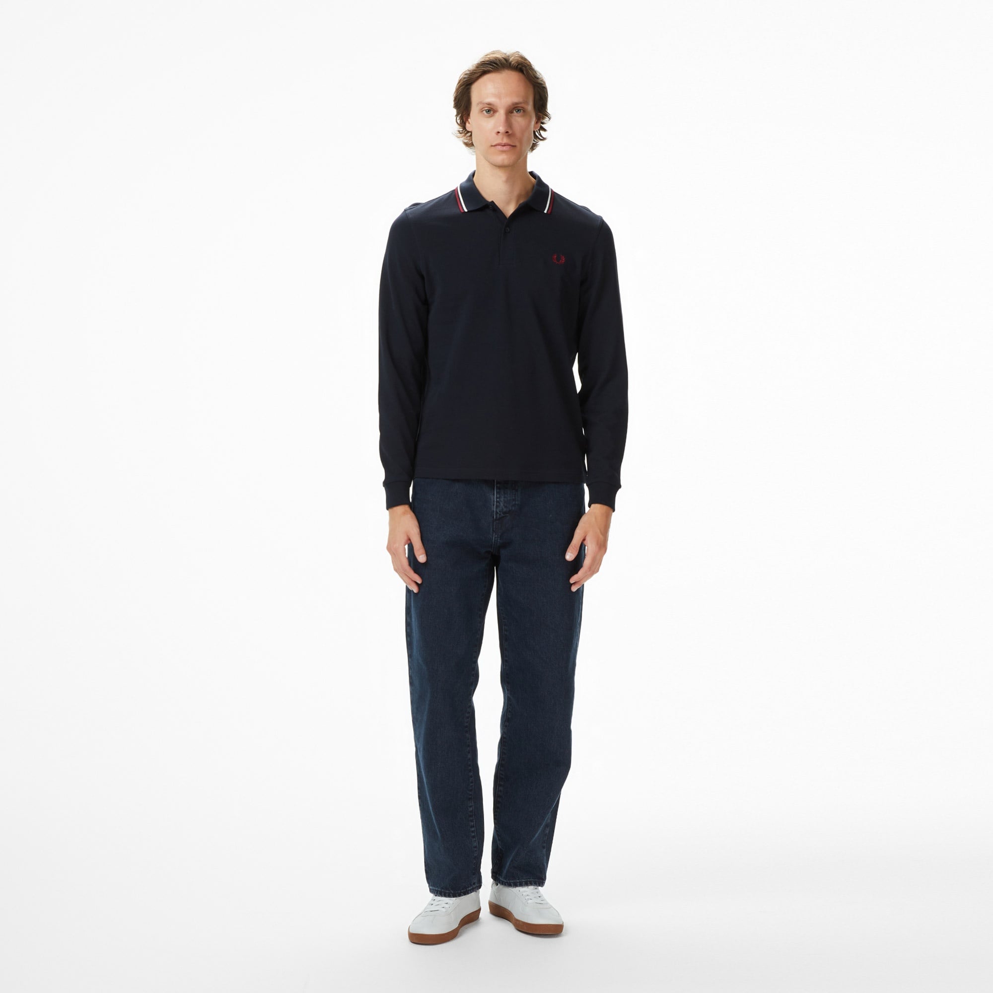 Fred Perry Twin Tipped Erkek Renkli Uzun Kollu Polo