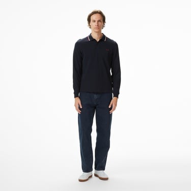  Fred Perry Twin Tipped Erkek Renkli Uzun Kollu Polo