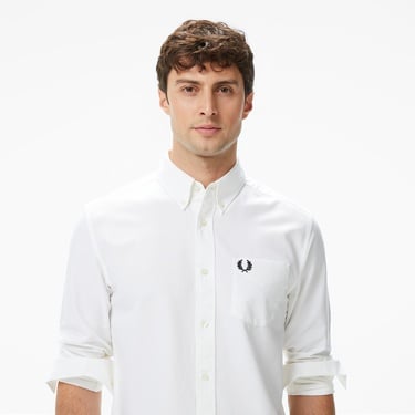  Fred Perry Oxford Erkek Beyaz Gömlek