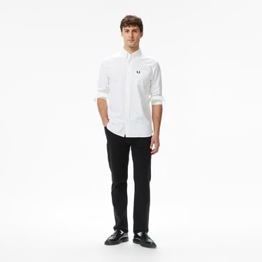  Fred Perry Oxford Erkek Beyaz Gömlek