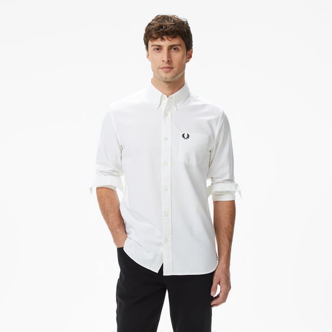  Fred Perry Oxford Erkek Beyaz Gömlek