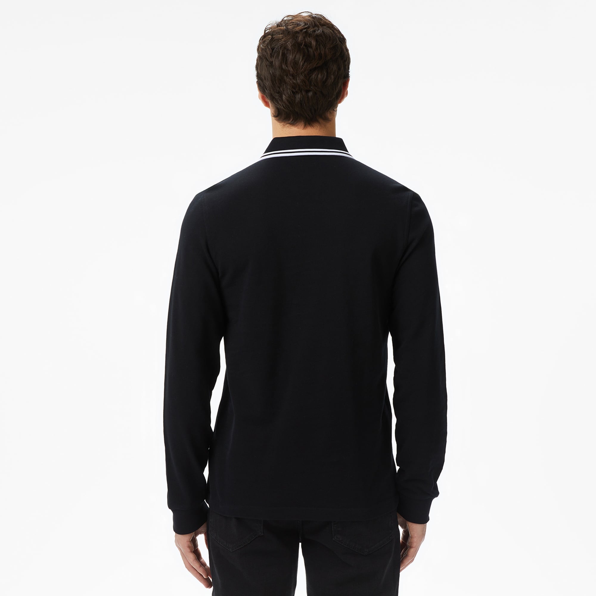 Fred Perry  Twin Tipped Erkek Siyah Uzun Kollu Polo