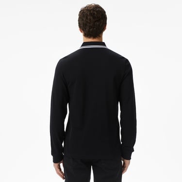  Fred Perry  Twin Tipped Erkek Siyah Uzun Kollu Polo