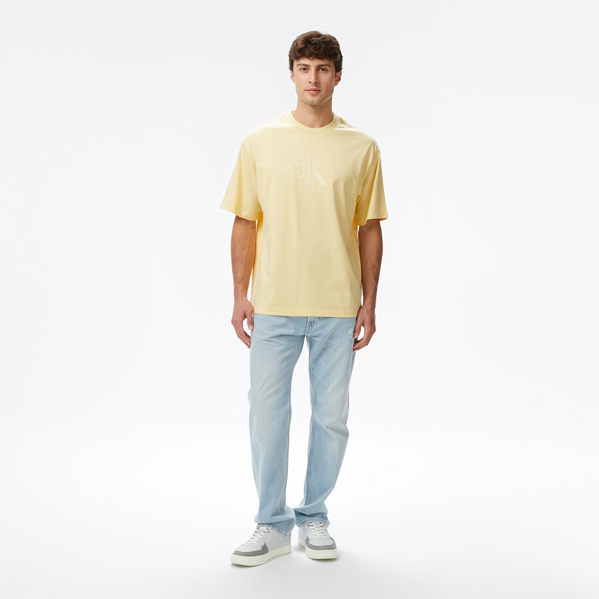 Calvin Klein Jersey Erkek Sarı T-Shirt