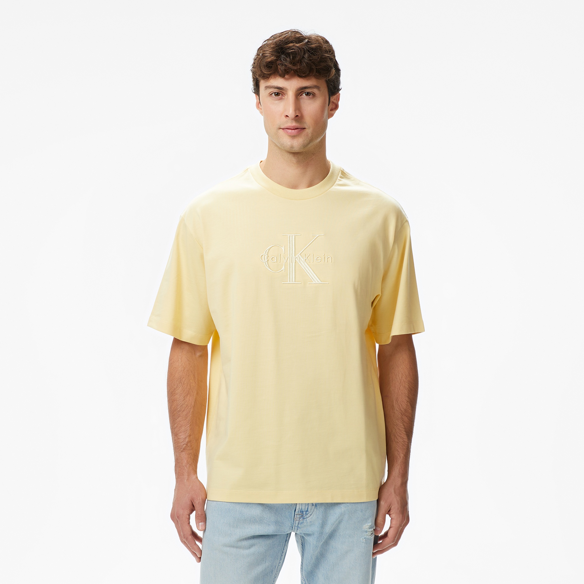 Calvin Klein Jersey Erkek Sarı T-Shirt