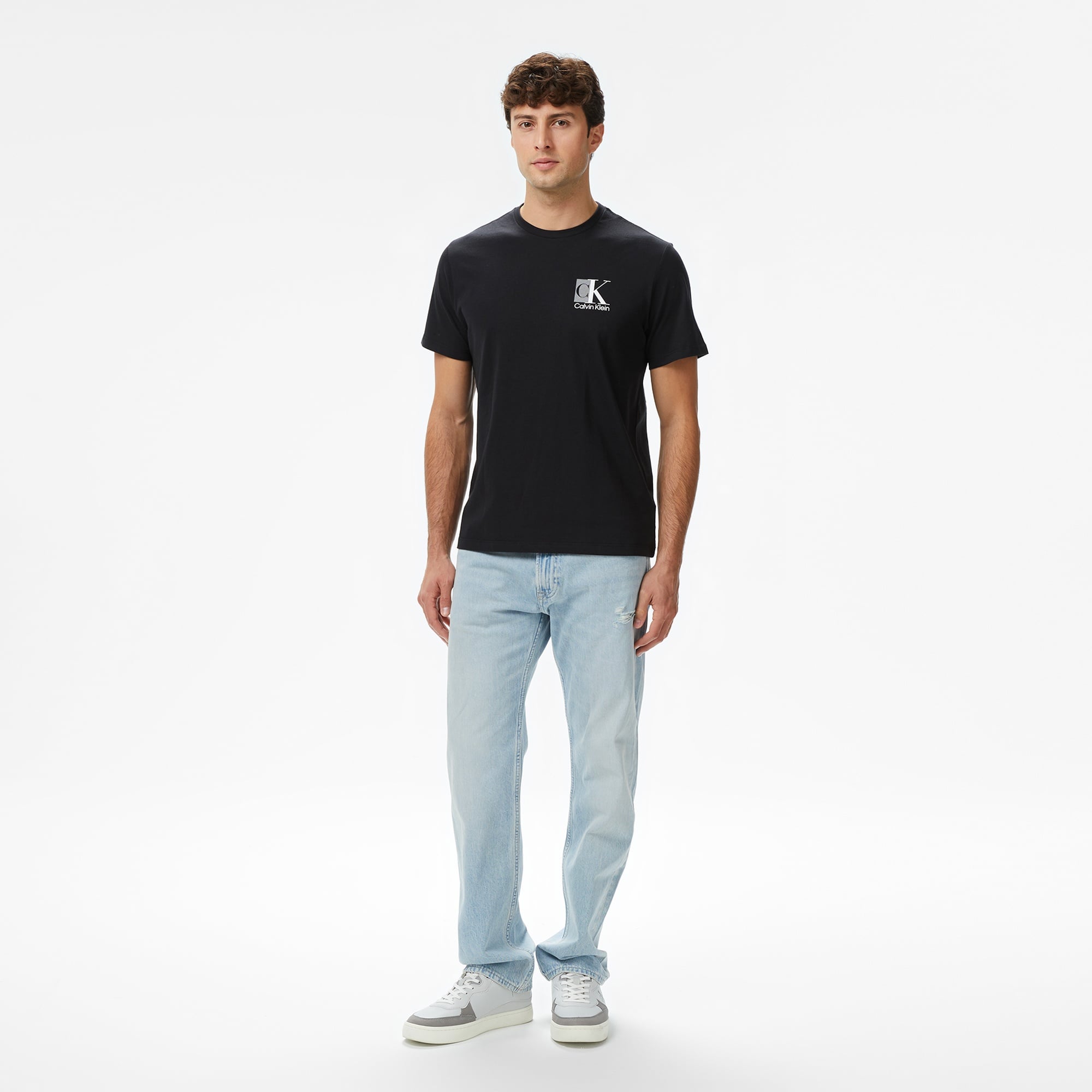 Calvin Klein Abstract Graphic Erkek Siyah T-Shirt