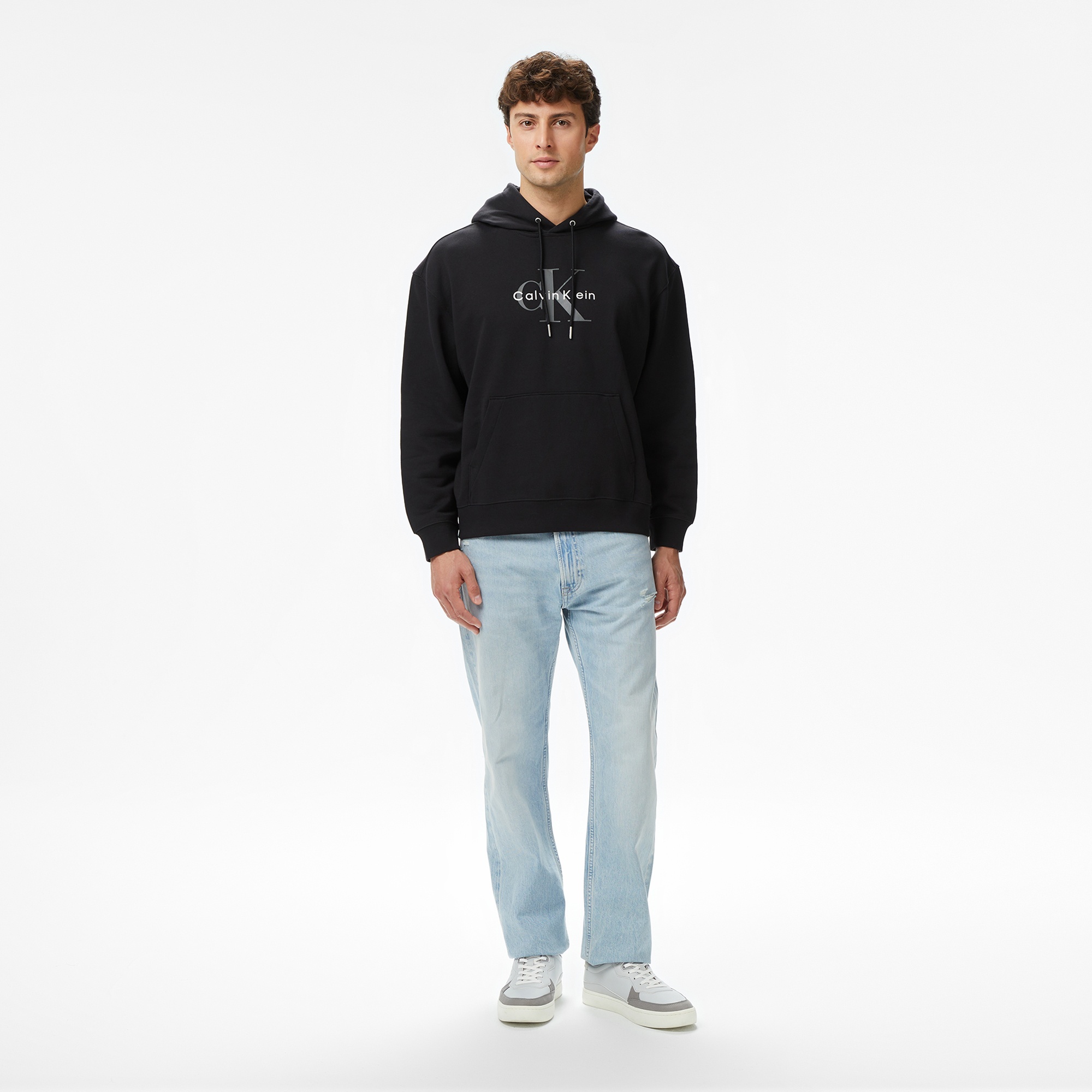 Calvin Klein Monologo Terry Erkek Siyah Sweatshirt