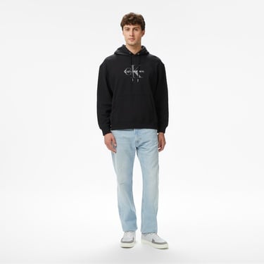 Calvin Klein Monologo Terry Erkek Siyah Sweatshirt
