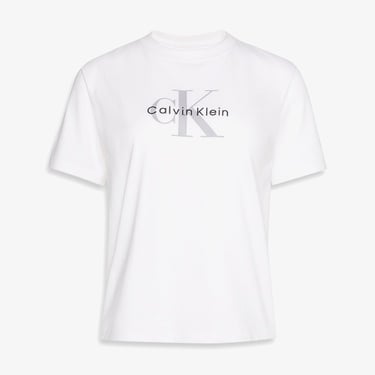  Calvin Klein Hero Classic Monologo Kadın Beyaz T-Shirt