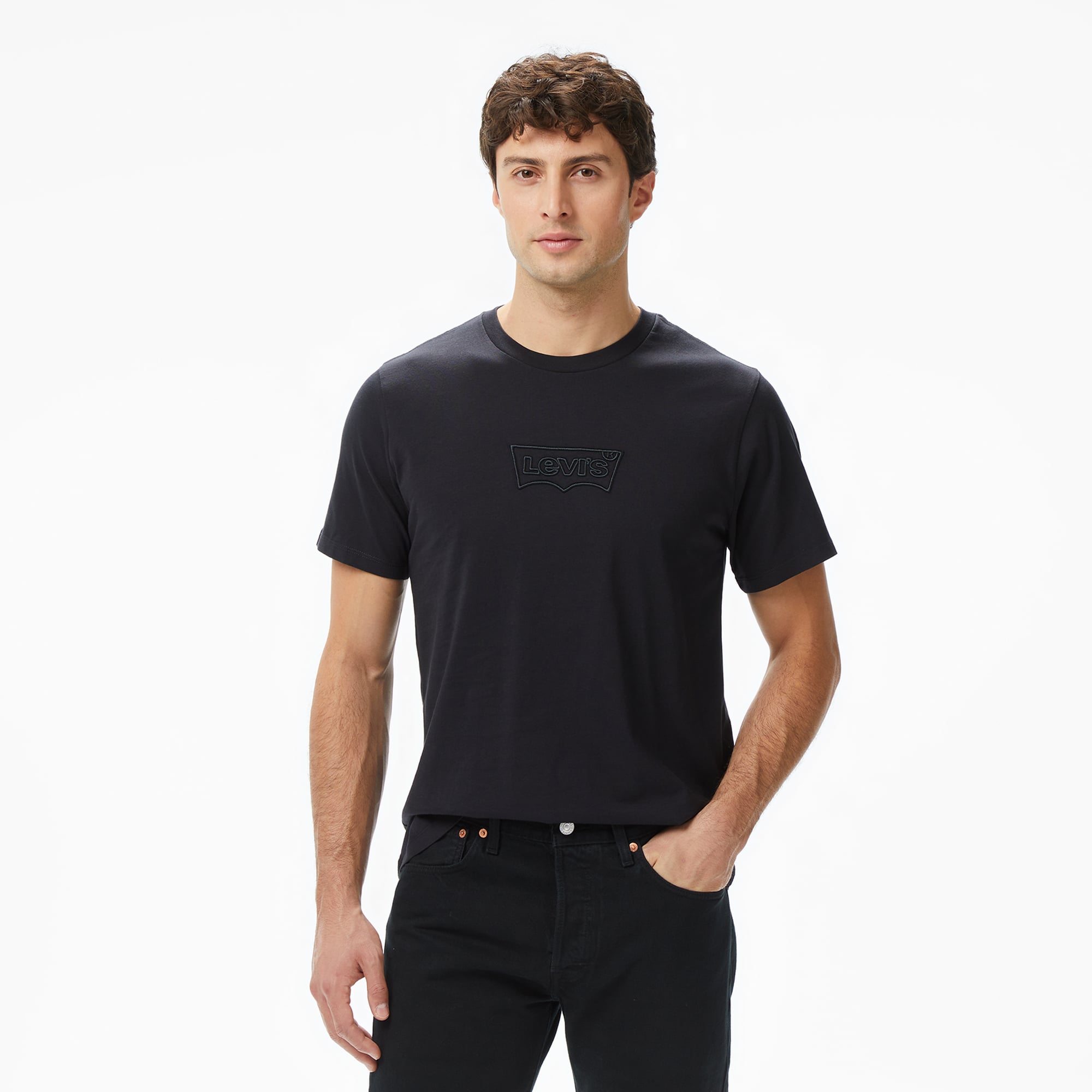  Levi's Graphic Crewneck Erkek Siyah T-Shirt