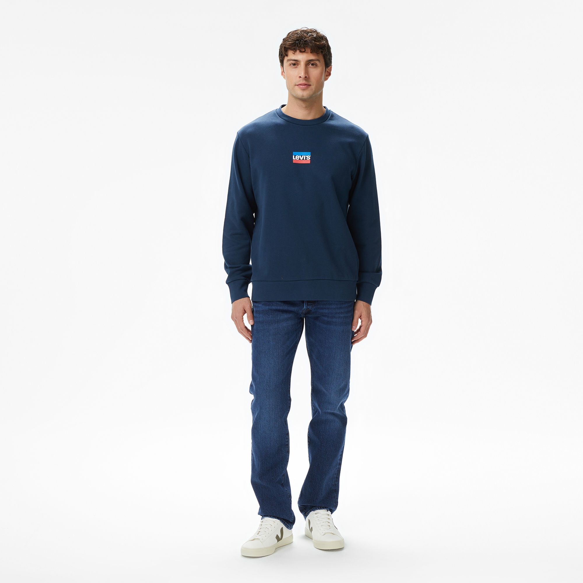 Levi's Graphic Crew Erkek Mavi Sweatshirt