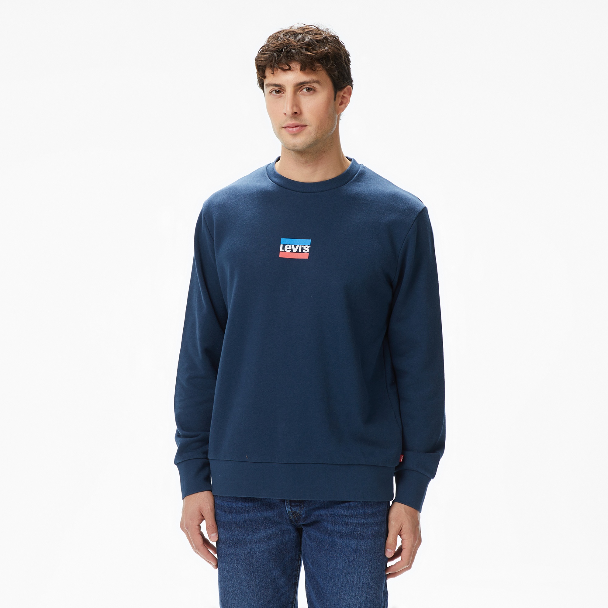 Levi's Graphic Crew Erkek Mavi Sweatshirt