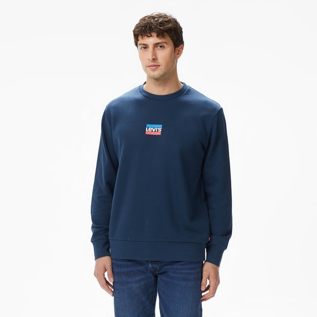  Levi's Graphic Crew Erkek Mavi Sweatshirt