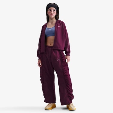  Nike Sportswear Dri-Fit Fleece Dance Çocuk Bordo Kapüşonlu Eşofman Üstü