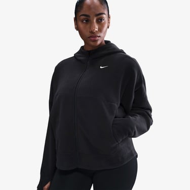  Nike One Therma-Fit Polar Kadın Siyah Kapüşonlu Hoodie