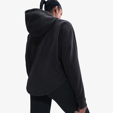  Nike One Therma-Fit Polar Kadın Siyah Kapüşonlu Hoodie