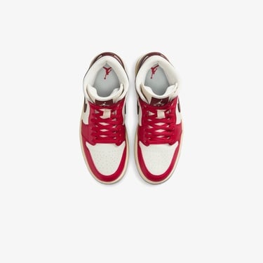  Jordan Air 1 Mid Kadın Kırmızı Rengi Spor Ayakkabı