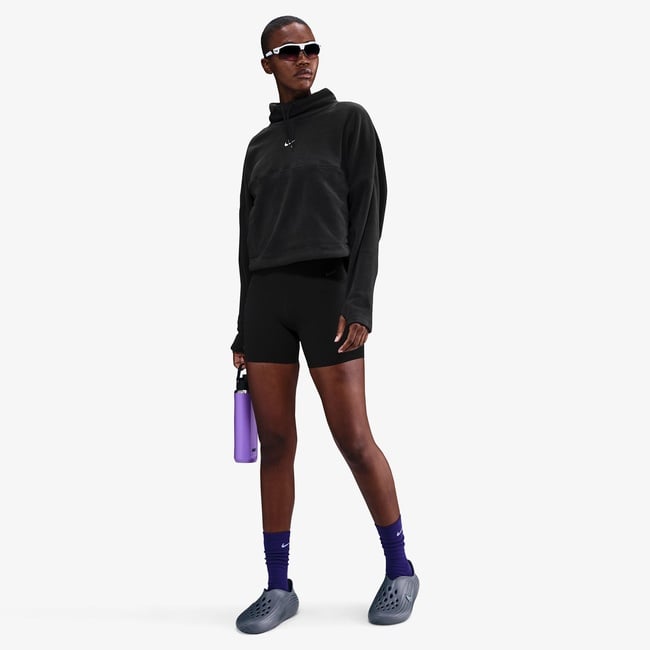  Nike One Therma-Fit Polar Kadın Siyah Kapüşonlu Hoodie