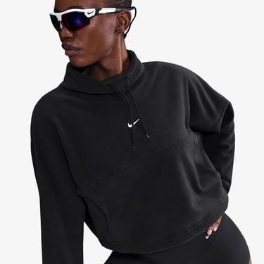  Nike One Therma-Fit Polar Kadın Siyah Kapüşonlu Hoodie