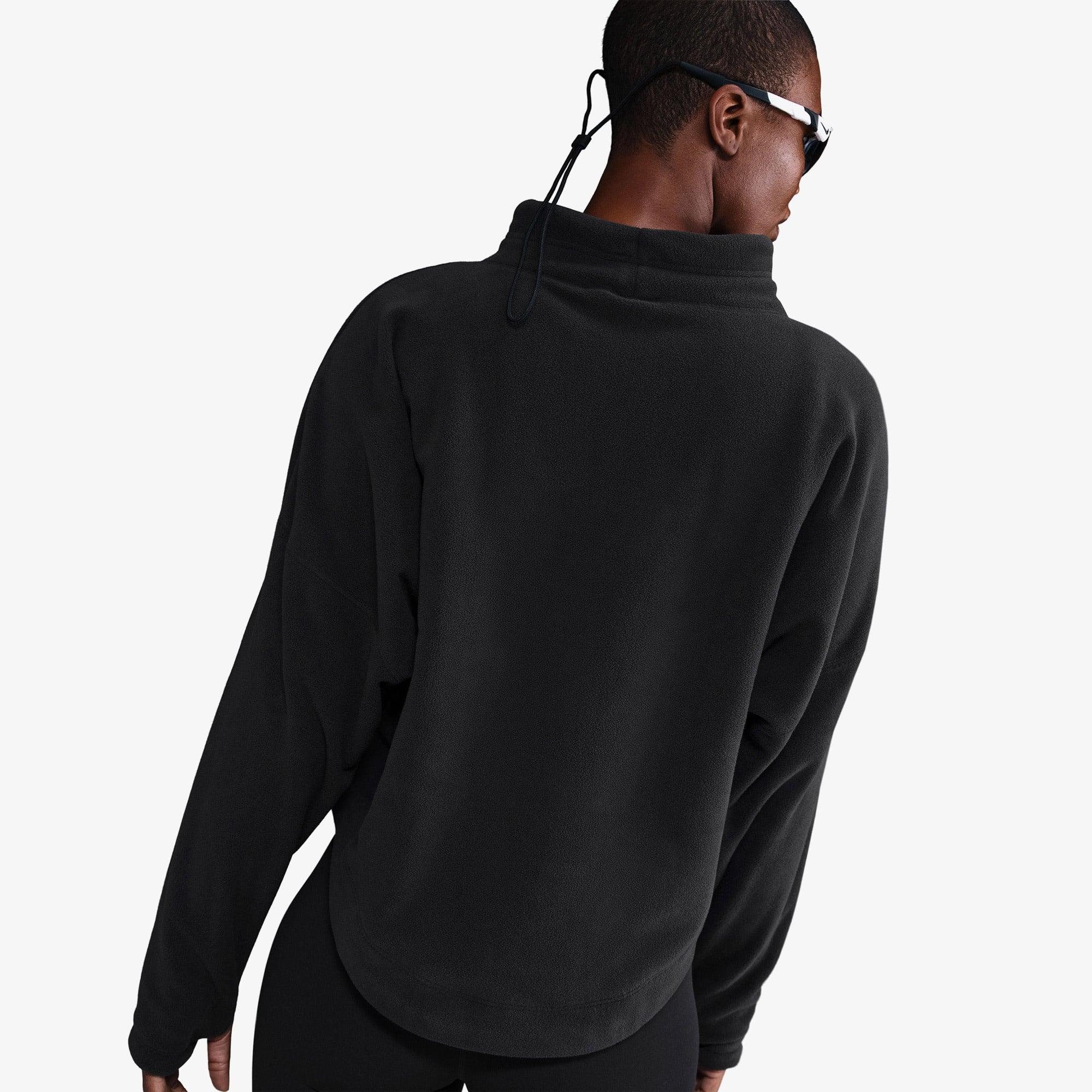 Nike One Therma-Fit Polar Kadın Siyah Kapüşonlu Hoodie