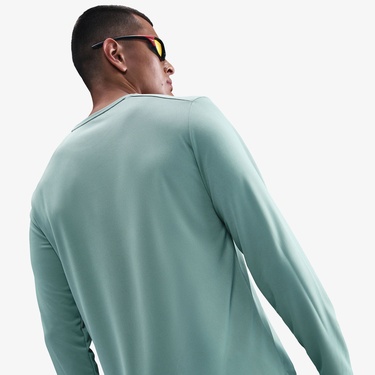  Nike Dri-Fit Miler Erkek Yeşil Uzun Kollu T-Shirt