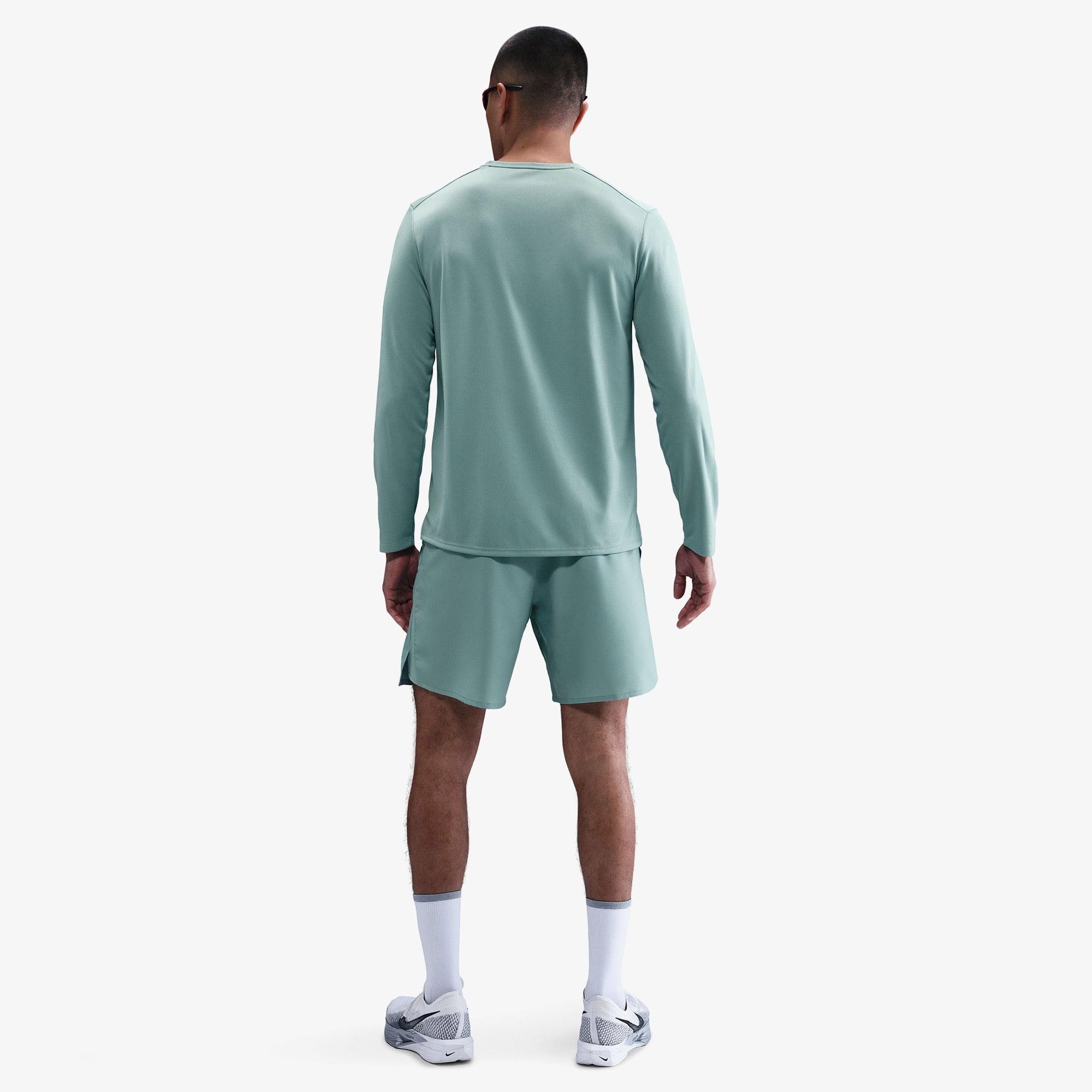 Nike Dri-Fit Miler Erkek Yeşil Uzun Kollu T-Shirt