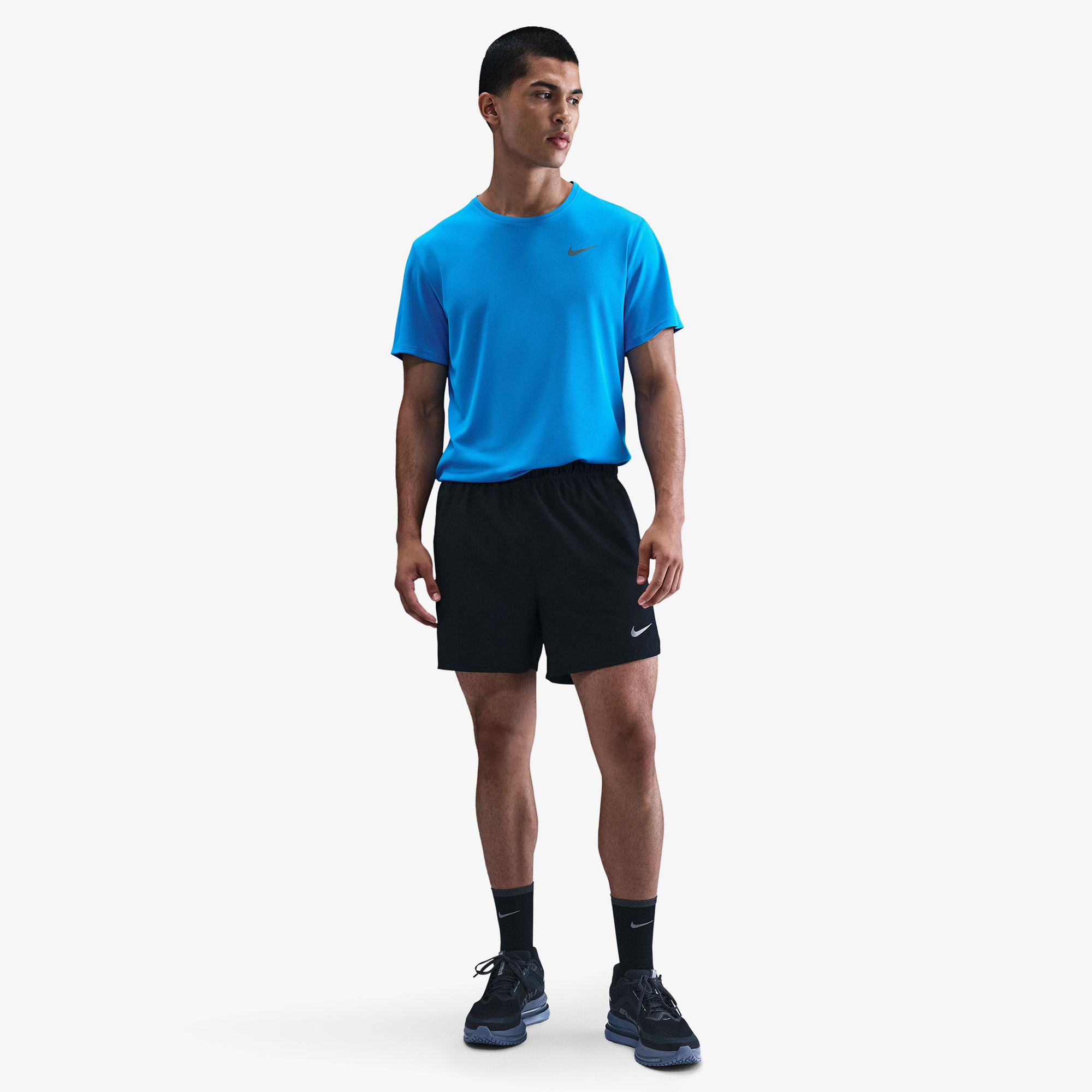  Nike Dri-Fit Miler Erkek Mavi T-Shirt