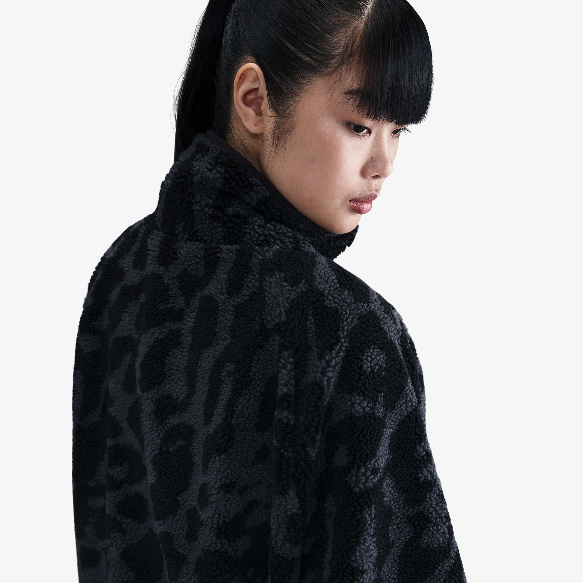 Nike Sportswear Street Sherpa Kadın Siyah Ceket