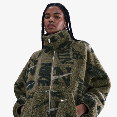  Nike Sportswear Street Sherpa Kadın Haki Ceket