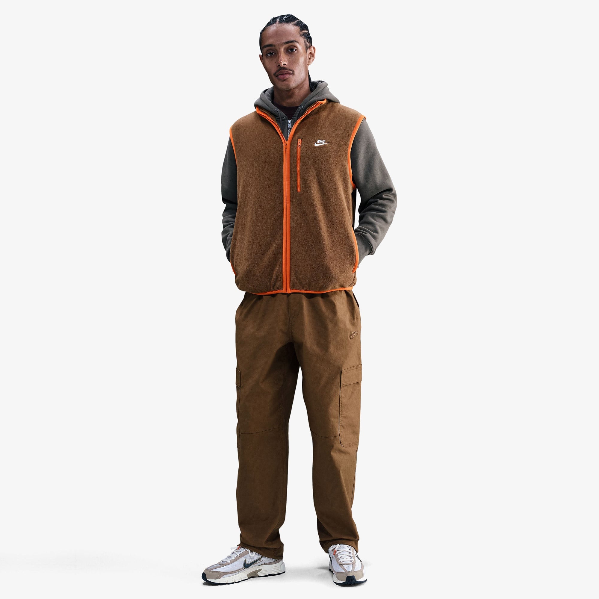 Nike Sportswear Club Winterized Erkek Kahverengi Yelek