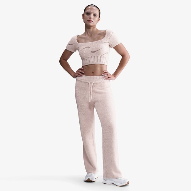  Nike Sportswear Phoenix Cozy Bouclé Kadın Pembe Crop T-Shirt