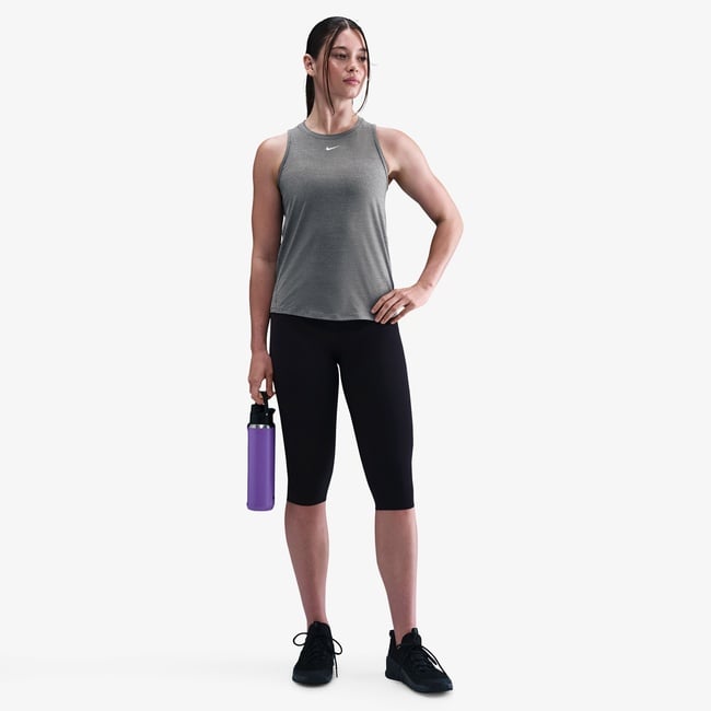  Nike One Classic Dri-Fit Kadın Gri Kolsuz T-Shirt