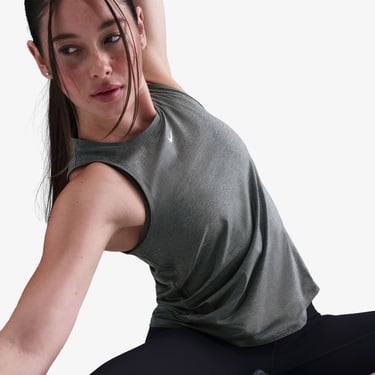  Nike One Classic Dri-Fit Kadın Gri Kolsuz T-Shirt