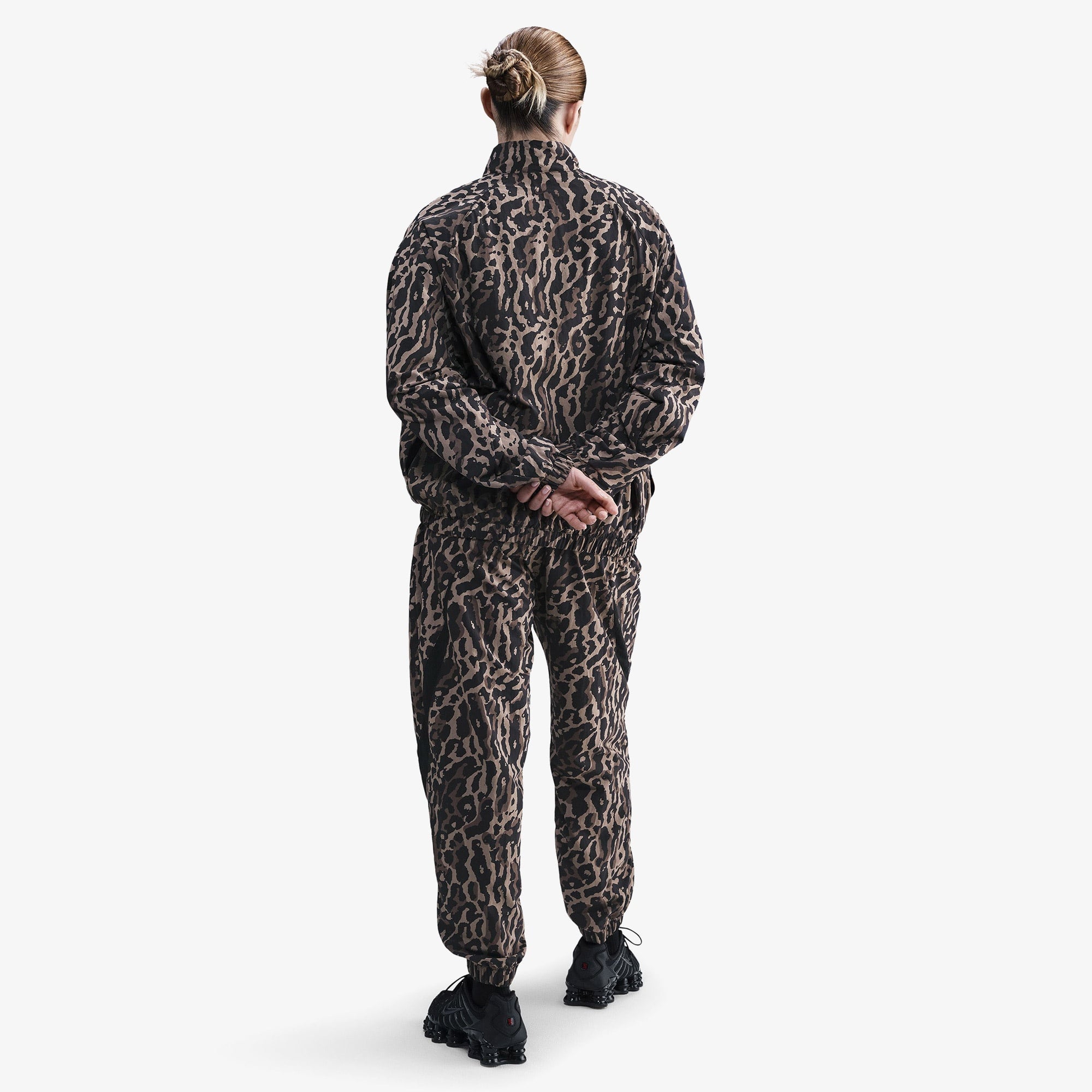 Nike Sportswear Woven Printed Kadın Siyah Eşofman Altı