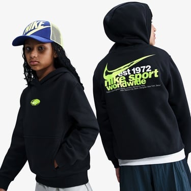  Nike Sportswear Club Fleece Çocuk Siyah Kapüşonlu Hoodie